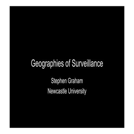 Geographies of Surveillance