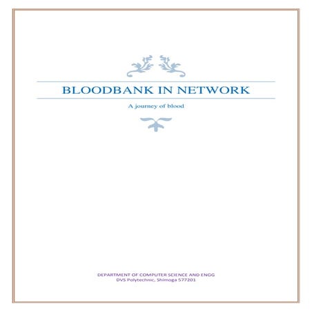 Blood bank in network