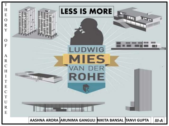 LESS IS MORE(MIES VAN DER ROHE)
