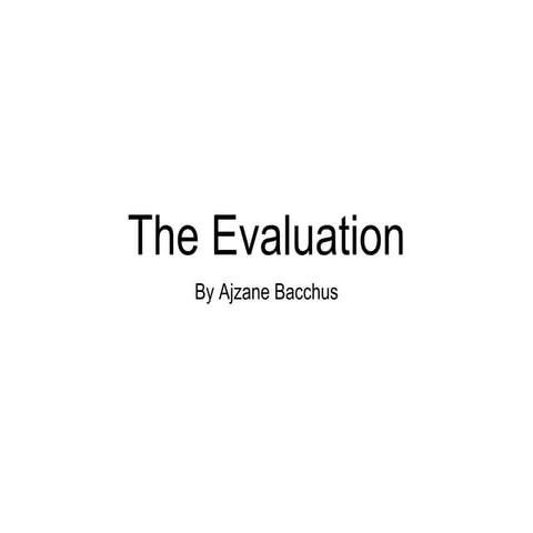 Final task evaluation