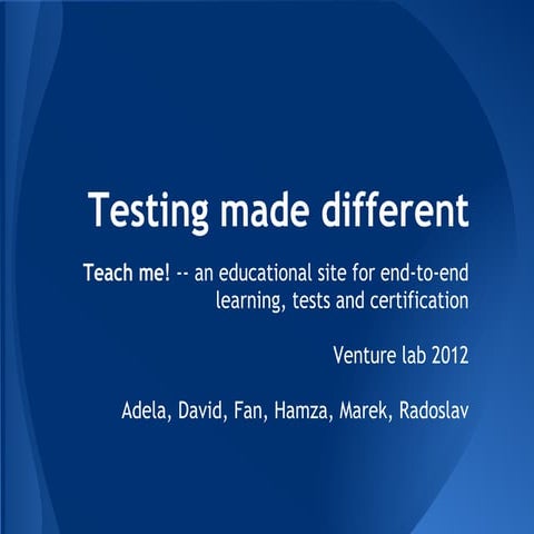 Teach me! opportunity analysis