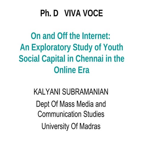 Social Capital PhD Thesis Defence 26. 3. 2009