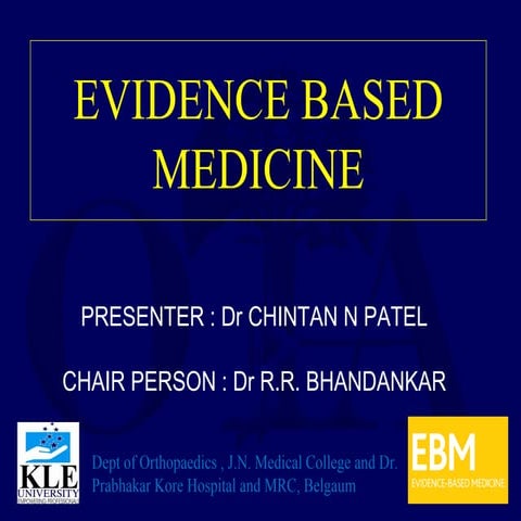 EBM - Tibial Plateau Fractures - Dr.Chintan N. Patel