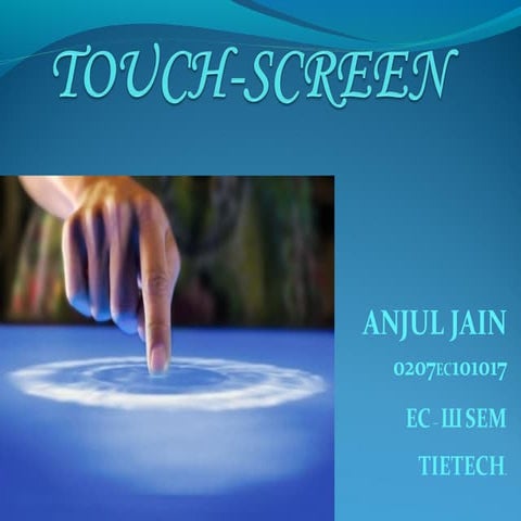 Touchscreen Presentation | PPT