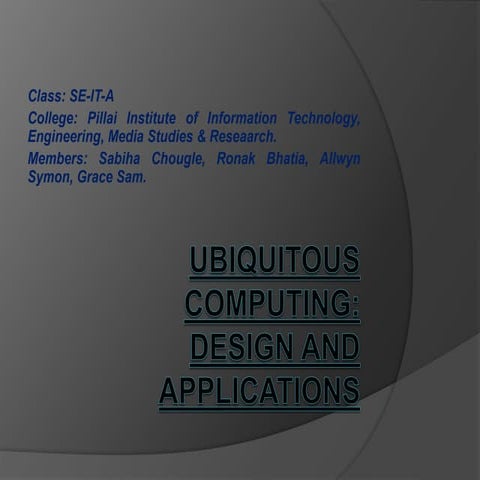 Ubiquitous Computing