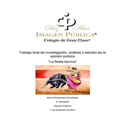 Final trabajo sobre toros