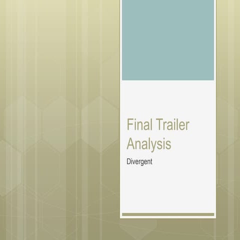 Final trailer analysis