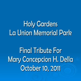 Final tribute for mary concepcion d...