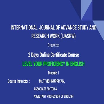 Level your Proficiency in English