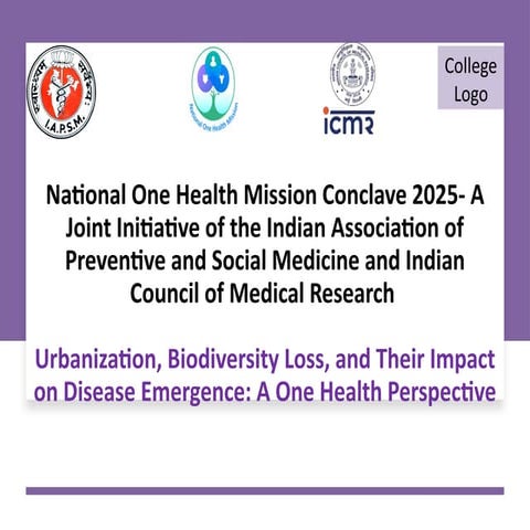 Final Updated Urbanization One health Dr Neera