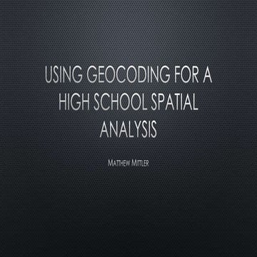 A Geocoding Analysis | PPTX