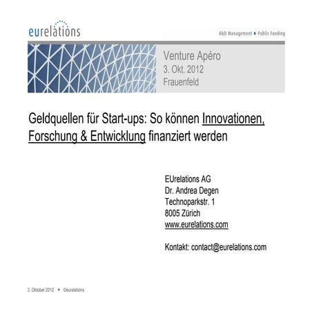 VentureApéro Frauenfeld 2.10.12