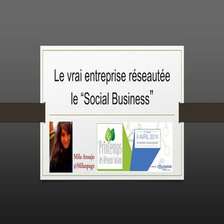 Le "social business" #PRSQC3 #Cultu...