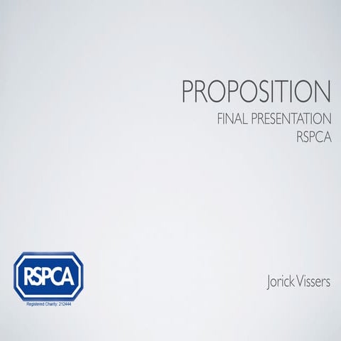Final presentation RSPCA project