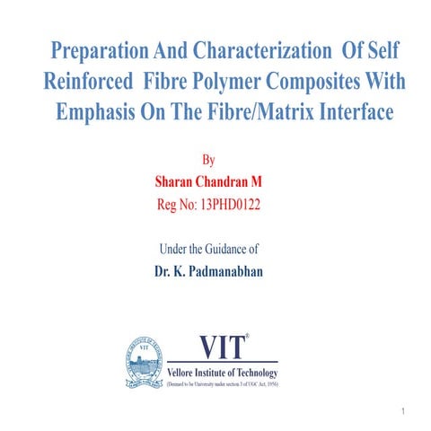 Preparation and characterization of self reinforced fibre polymer composites ...