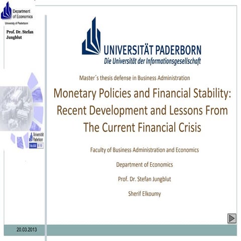 Monetary Policies and Financial Stability: Recent Development and Lessons fro...