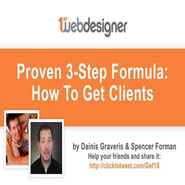 Learn Proven 3 Step Formula How To Get Your First Clients & How To Get More C...