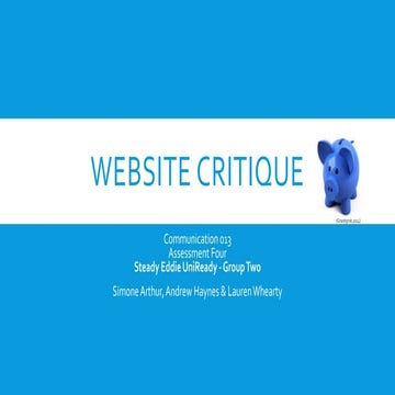 Final website critique | PPTX
