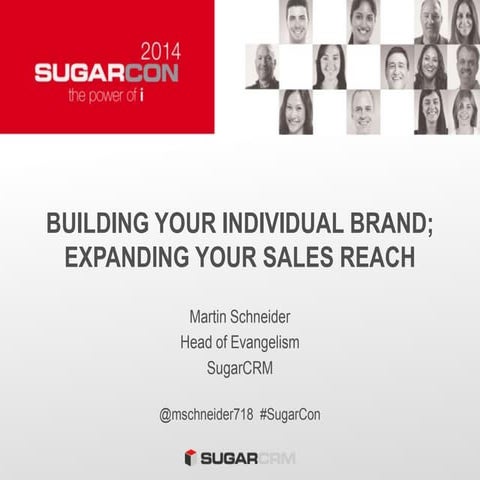Building Your Individual Brand; Expanding Your Sales Reach