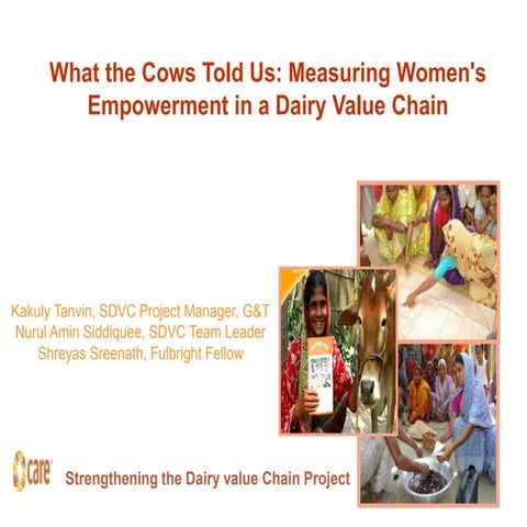 What the Cows Told Us: Measuring Women's Empowerment in a Dairy Value Chain