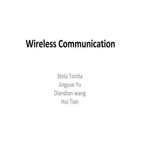 Final wireless communication
