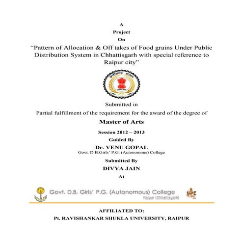 Public Distribution System