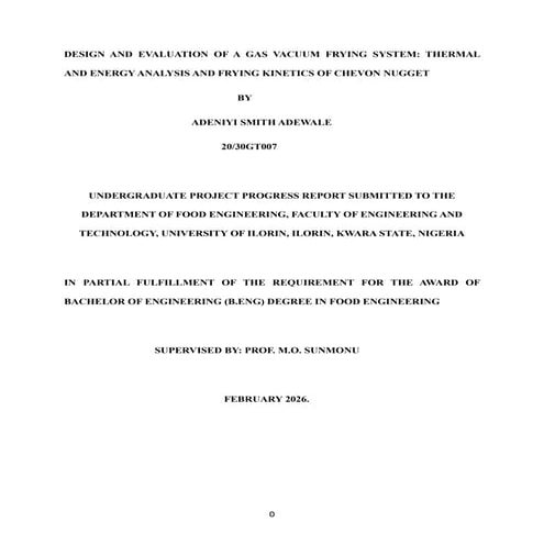 Final write up smith.pdf for our final year defence presentation | PDF