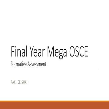 Final year mega OSCE