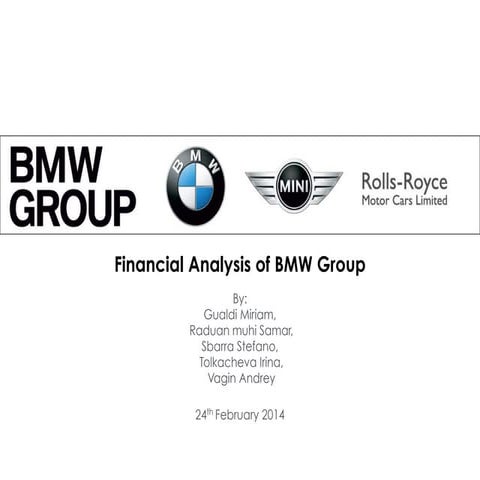 Financial analysis of BMW group
