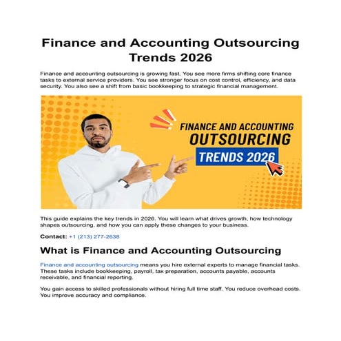 Finance and Accounting Outsourcing Trends and Strategies for 2026 | PDF