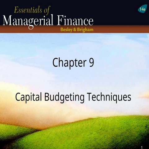Finance -Ch09 - Capital Budgeting Final .ppt