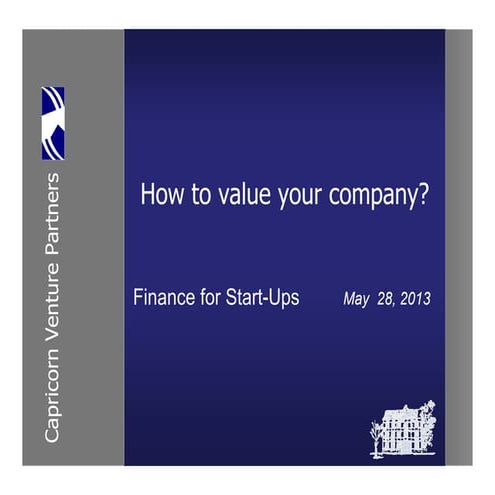 How to valuate your company, with Capricorn Venture Partners (Finance for Startups- part 2)