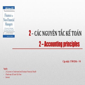 Finance 4 non financial manager - accounting principles