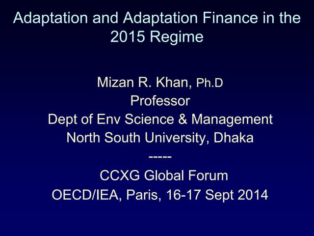Finance adaptation khan(dhaka university) ccxg gf-sep2014
