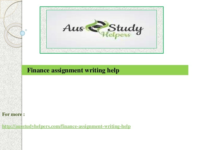 writing finance paper help