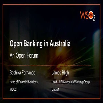 Open Banking in Australia - An Open Forum 