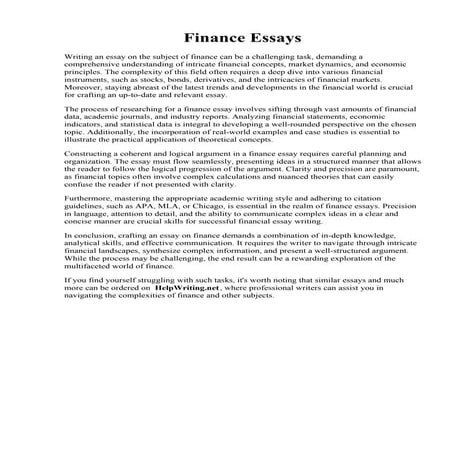Finance Essays.pdf
