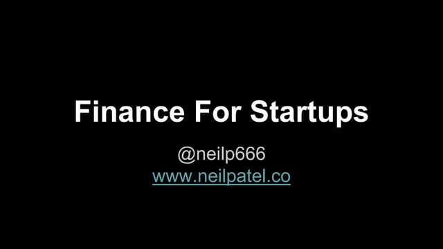 Finance for startups