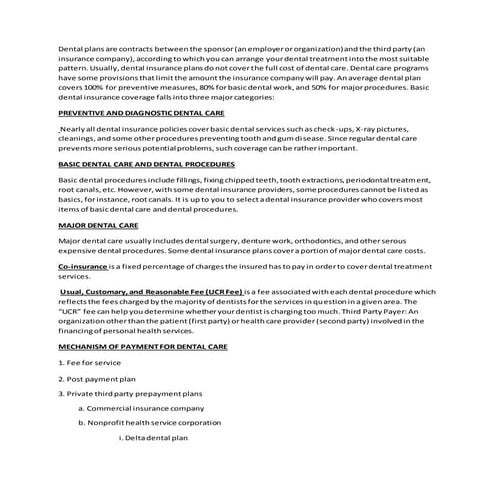 Finance in dentistry | DOCX