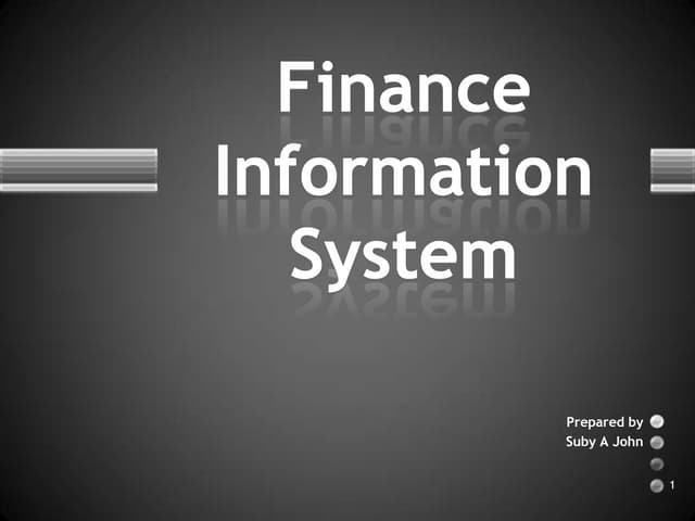 Finance information system
