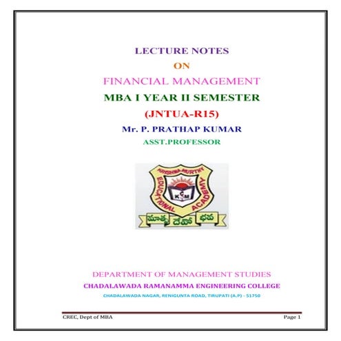 Finance Management Lecture notes.pdf