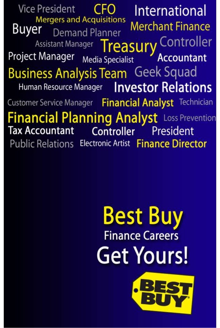 Best Buy Finance MBA Recruiting Brochure