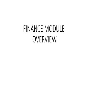 Finance Module  about dynamcis ERP Modules
