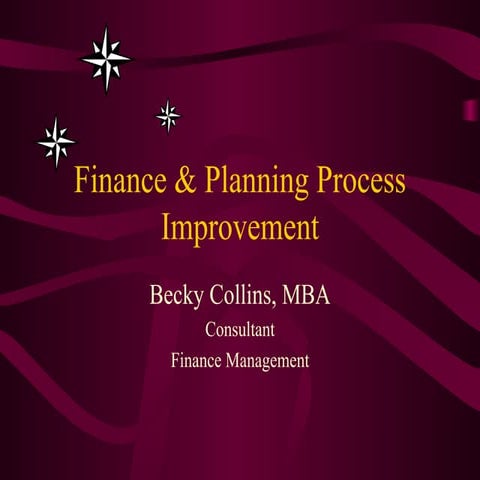 Finance Process Improvement