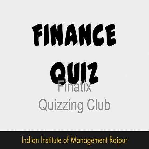 Finance Quiz