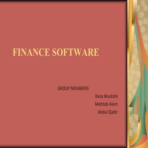 Finance software ppt