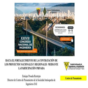 Financiación de proyectos estratégicos con participación privada Enrique Posa...