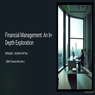 Comprehensive Financial Management: Concepts, Tools, and Applications | PDF