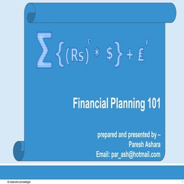 Financial Planning - 101