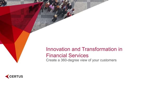 Innovation and Transformation in Financial Services